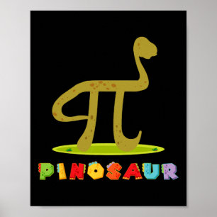 Poster Pinosaur drôle Pi jour dinosaure amateur de maths