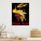Poster Pinot noir de femme de vin (Cuisine)