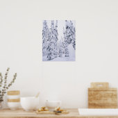 Poster Pins à poteaux de lodge recouverts de neige (Cuisine)