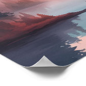 Poster Pins Crimson - DreamForest Sunrise Paysage Ar (Coin)