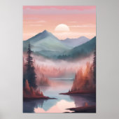 Poster Pins Crimson - DreamForest Sunrise Paysage Ar (Devant)