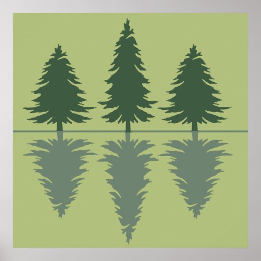 Poster pins dans la forêt (Devant)