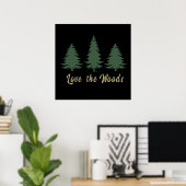 Poster pins dans la forêt (Bureau à domicile)