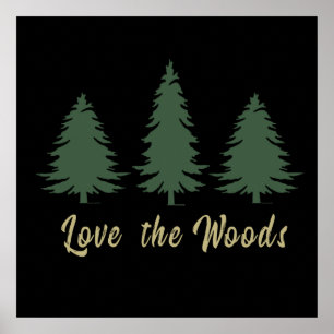 Poster pins dans la forêt