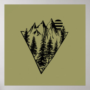 Poster Pins dans la forêt