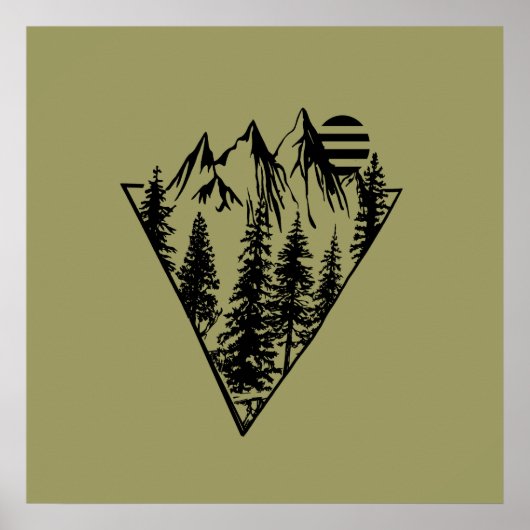 Poster Pins dans la forêt (Devant)