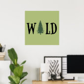 Poster Pins dans la forêt  (Bureau à domicile)