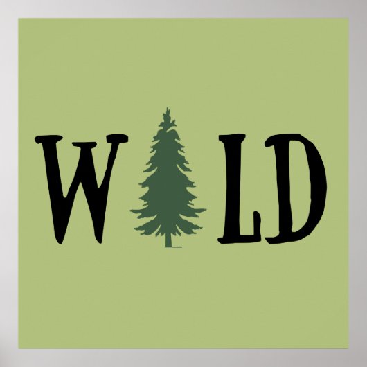 Poster Pins dans la forêt (Devant)