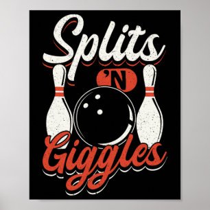 Poster Pins de l'équipe de bowling Striks'n Giggles