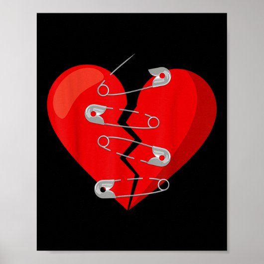 Poster Pins de sécurité anti-Saint-Valentin (Devant)