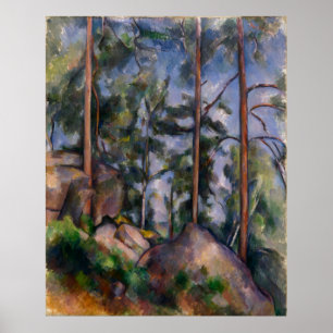 Poster Pins et roches (goupilles et Rochers) Paul Cézanne