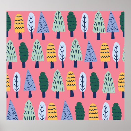 Poster Pins mignons : motif pour enfants. (Devant)