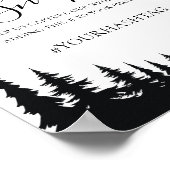 Poster Pins noirs et blancs Mariage d'hiver (Coin)