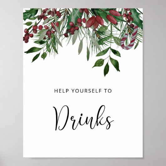 Poster Pins toujours verts Boissons (Devant)