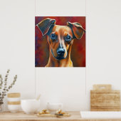 Poster Pinscher autrichien - Portrait de chien (Cuisine)