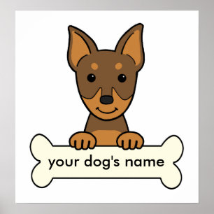 Poster Pinscher miniature personnalisé