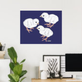 Poster Pintades blanches (Bureau à domicile)