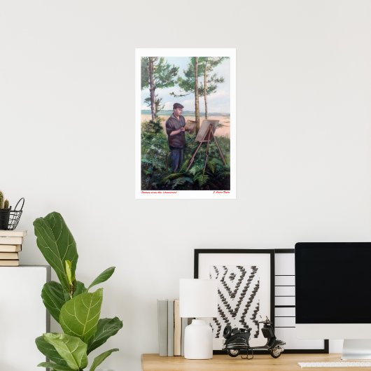 Poster Pintando al aire libre (Autorretrato) (Bureau à domicile)