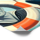 Poster Pinup à voile mignonne (Coin)