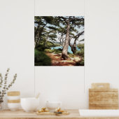 Poster Pinus pinea Pinetree Forest Painting (Cuisine)
