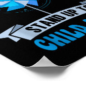 Poster Pinwheel bleu Prévention de la maltraitance des en (Coin)