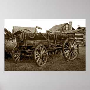 Poster Pioneer Wagon de fret - Nevada City Ghost Town