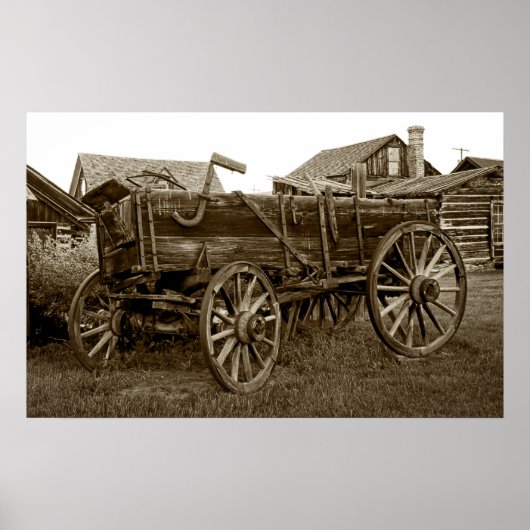 Poster Pioneer Wagon de fret - Nevada City Ghost Town (Devant)