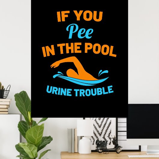 Poster Pipe De Bain Dans La Piscine (Bureau à domicile)