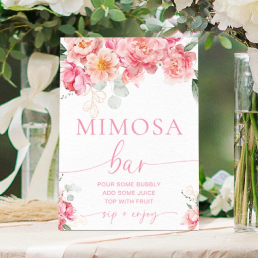 Poster Piper Peony Floral Mimosa Bar
