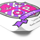 Poster Pippa nom signifiant licorne lettre princesse P (Coin)