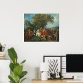 Poster Pique-nique après la chasse - Nicolas Lancret Art (Bureau à domicile)