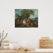 Poster Pique-nique après la chasse - Nicolas Lancret Art (Cuisine)