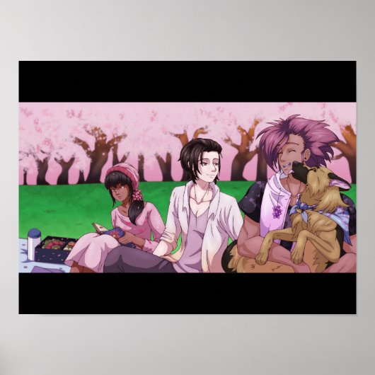 Poster Pique-nique Cherry Blossom (Devant)