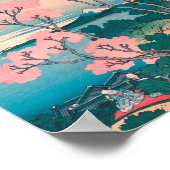 Poster Pique-nique de printemps sous les fleurs de cerisi (Coin)