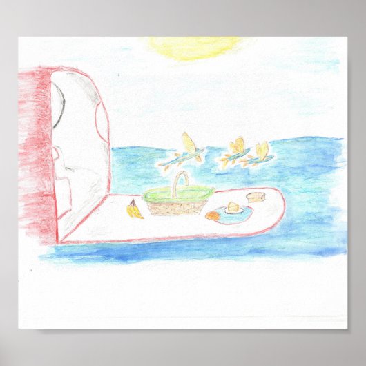 Poster Pique-nique en mer (Devant)