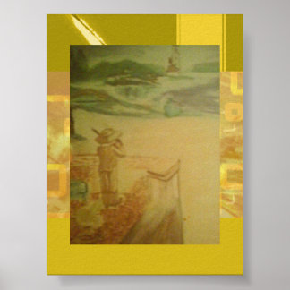 Poster Pique-nique par le Seashore Concert Géométrique