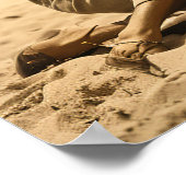 Poster Pique-nique rétro des années 1930 sur la plage par (Coin)