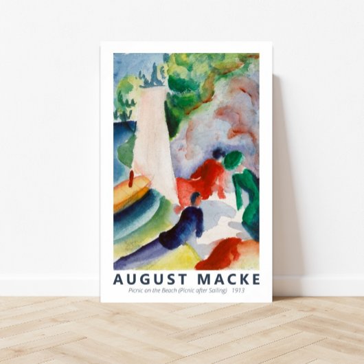 Poster Pique-nique sur la plage d'août Macke
