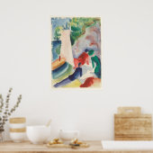 Poster Pique-nique sur la plage d'août Macke (Cuisine)