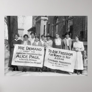 Poster Piquets du suffrage des femmes : 1917