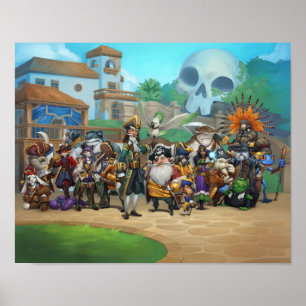 Poster Pirate101 Skull Island Roster
