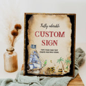 Poster Pirate Anniversaire Panneau de table