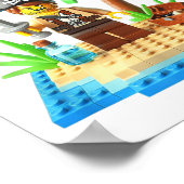 Poster Pirate Argh Blocs de construction briques Maître B (Coin)