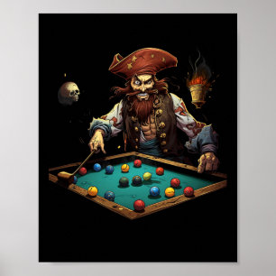 Poster Pirate Billard billard Lecteur Buccaneer Sports 1