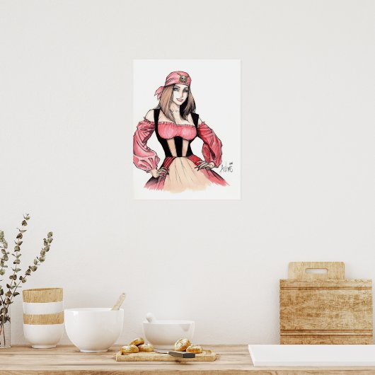 Poster Pirate Chick (Cuisine)