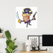 Poster Pirate de dessin (Bureau à domicile)