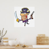 Poster Pirate de dessin animé (Cuisine)