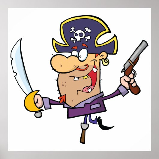 Poster Pirate de dessin animé (Devant)