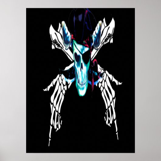 Poster Pirate de la mer vintage  (Devant)