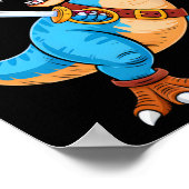 Poster Pirate Dinosaur T Rex Garçons Enfants Funny Hallow (Coin)